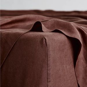 Bed Threads Cacao Linen Fitted Sheet